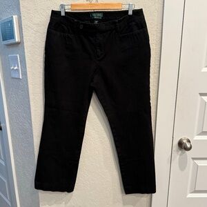 Vintage Lauren Ralph Lauren Adelle Black Pants Size 12 Petite